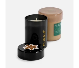 Ароматическая свеча Flikka, сосна и кипарис, бежевая