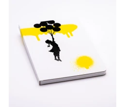 Блокнот линованный Pininfarina Banksy Улетающая девочка из каменной бумаги, А5