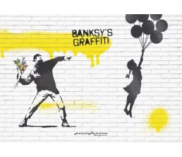 Блокнот линованный Pininfarina Banksy Улетающая девочка из каменной бумаги, А5
