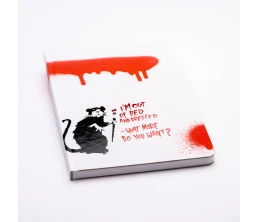 Блокнот линованный Pininfarina Banksy Крыса из каменной бумаги, А5