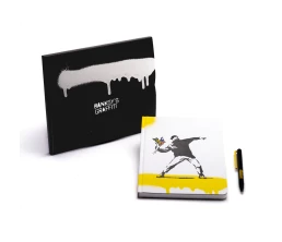 Набор Pininfarina Banksy Метатель цветов: шариковая ручка GrafeeX и блокнот линованный из каменной б