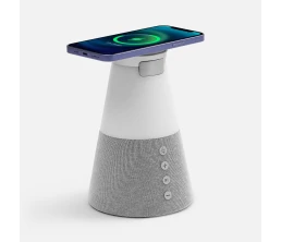 Bluetooth-колонка с беспроводной зарядкой и подсветкой Cone Sonance, серая