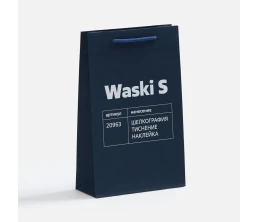 Пакет бумажный Waski S, синий