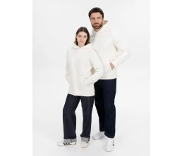 Худи оверсайз унисекс Snuggie, молочно-белое