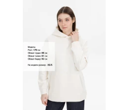Худи оверсайз унисекс Snuggie, молочно-белое