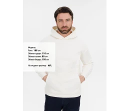 Худи оверсайз унисекс Snuggie, молочно-белое