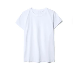 Футболка женская T-bolka Stretch Lady, белая (холодный оттенок)