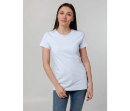 Футболка женская T-bolka Stretch Lady, белая (холодный оттенок)
