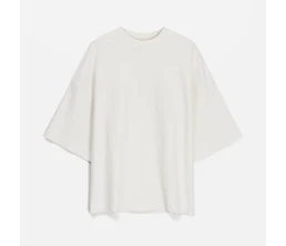 Футболка оверсайз унисекс T9, молочно-белая