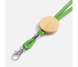Шнурок для бейджа Tube Wood, зеленый