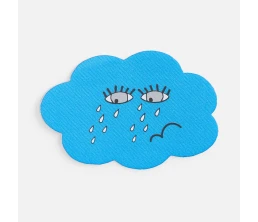 Наклейка тканевая Lunga Calum, L, голубая