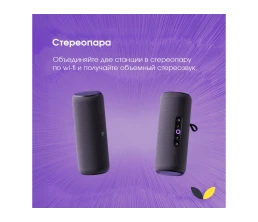 Умная портативная колонка Яндекс Станция Стрит с Алисой, черный (YNDX-00030BLK)
