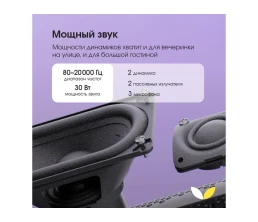 Умная портативная колонка Яндекс Станция Стрит с Алисой, черный (YNDX-00030BLK)