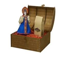 Подарочный набор: кукла фарфоровая, чай 