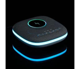 Bluetooth колонка с беспроводной зарядкой и подсветкой Terrafonic, серая