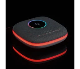 Bluetooth колонка с беспроводной зарядкой и подсветкой Terrafonic, серая