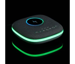 Bluetooth колонка с беспроводной зарядкой и подсветкой Terrafonic, серая
