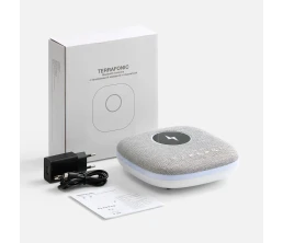 Bluetooth колонка с беспроводной зарядкой и подсветкой Terrafonic, серая