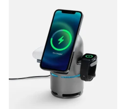 Bluetooth-колонка с беспроводной зарядкой Droid, серая