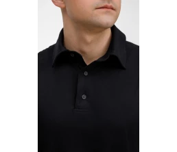 Рубашка поло унисекс Senti, черная