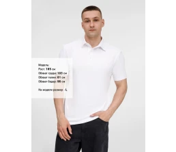 Рубашка поло унисекс Senti, белая