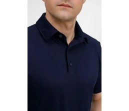 Рубашка поло унисекс Senti, темно-синяя