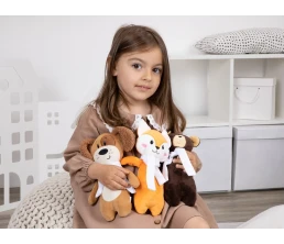 Мягкая игрушка Beastie Toys, собачка с белым шарфом