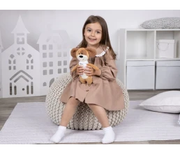 Мягкая игрушка Beastie Toys, собачка с белым шарфом