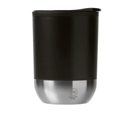 Термокружка LINDE с двойными стенками из переработанного полипропилена, черный