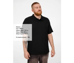 Рубашка поло унисекс Tervise, черная