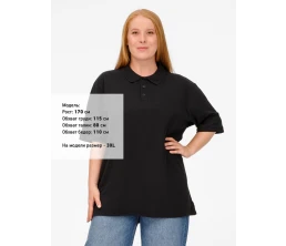 Рубашка поло унисекс Upswing, черная