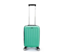 Чемодан TORBER В Отпуск, ярко-бирюзовый, полипропилен, 55 х 36 х 21,5 см, 37 л