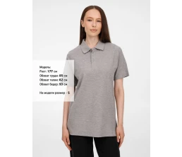 Рубашка поло унисекс Tervise, серый меланж