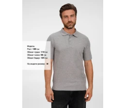 Рубашка поло унисекс Tervise, серый меланж