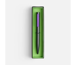Ручка шариковая Inkolor в футляре, черная с фиолетовым