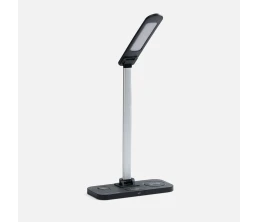 Настольная лампа с беспроводной зарядкой Power Light, черная