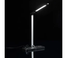 Настольная лампа с беспроводной зарядкой Power Light, черная