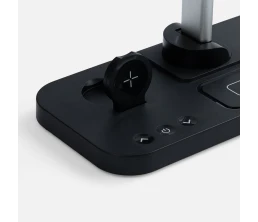 Настольная лампа с беспроводной зарядкой Power Light, черная