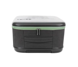 Чемодан складной Rollink Earth 55x40x20 см, 2 колеса, черный/зеленый