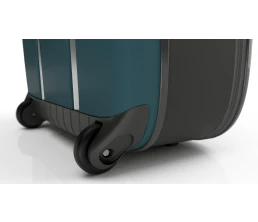 Чемодан складной Rollink Vega II 55x40x20 см, 2 колеса, сине-зеленый