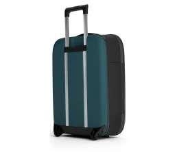 Чемодан складной Rollink Vega II 55x40x20 см, 2 колеса, сине-зеленый