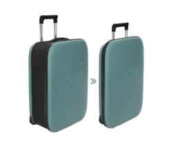 Чемодан складной Rollink Vega II 55x40x20 см, 2 колеса, бирюзовый