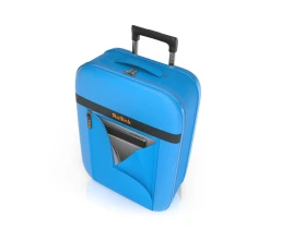 Чемодан складной Rollink Aura 55x40x20 см, 2 колеса, синий