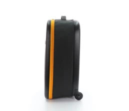 Чемодан складной Rollink Earth 55x40x20 см, 2 колеса, черный/оранжевый