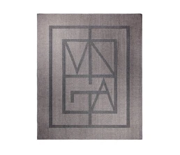 Плед VINGA Monogram из переработанного полиэстера GRS, 170x130 см