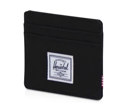 Herschel Charlie держатель для карт с RFID-защитой из переработанного материала - сплошной черный