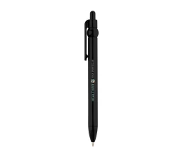 Fidget шариковая ручка из переработанной пластмассы - сплошной черный