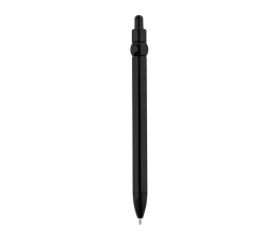 Fidget шариковая ручка из переработанной пластмассы - сплошной черный