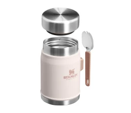Банка для еды объемом 400 мл с ложкой-вилкой Stanley Legendary - Light pink