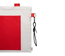 Сумка для покупокTopiс из переработанных материалов с наружным цветным карманом, красный